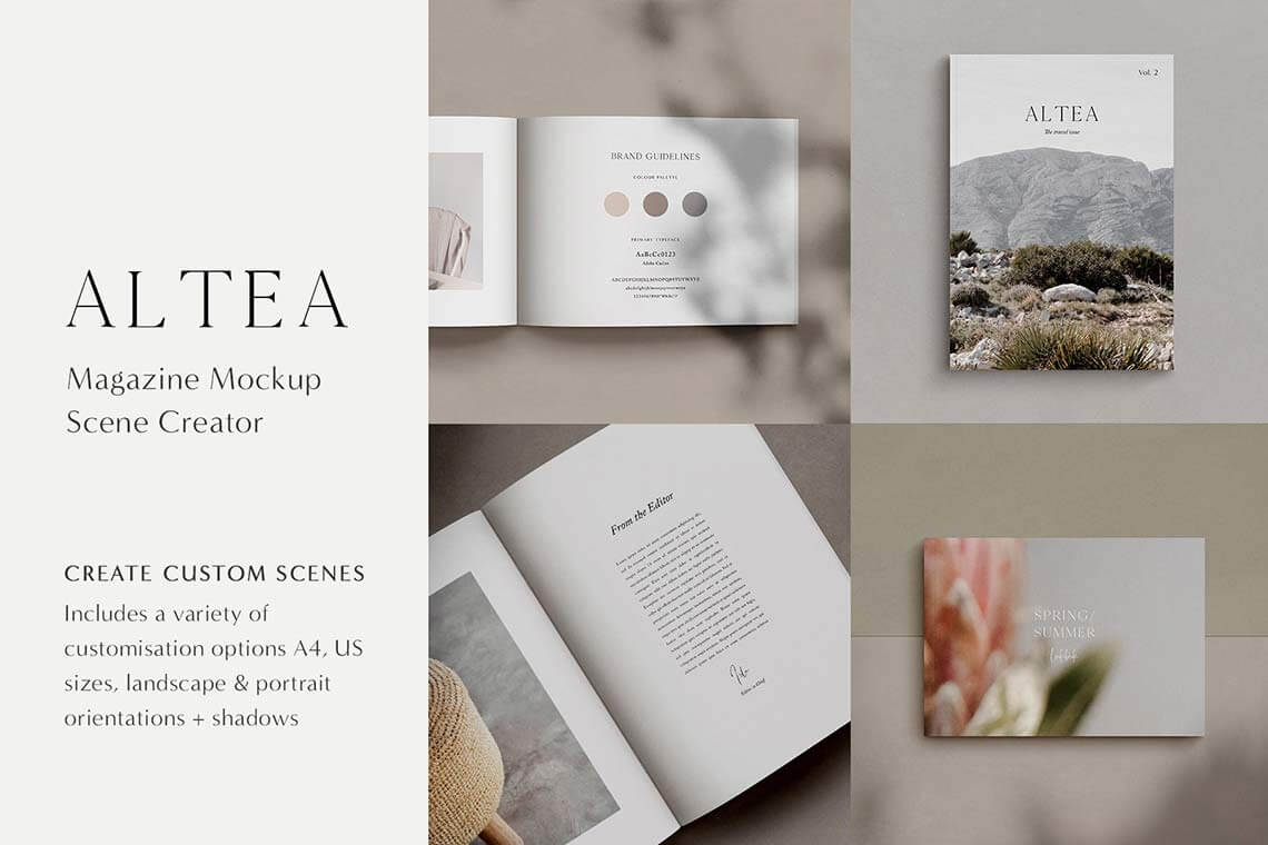 Altea Magazine Mockup Scene Creator