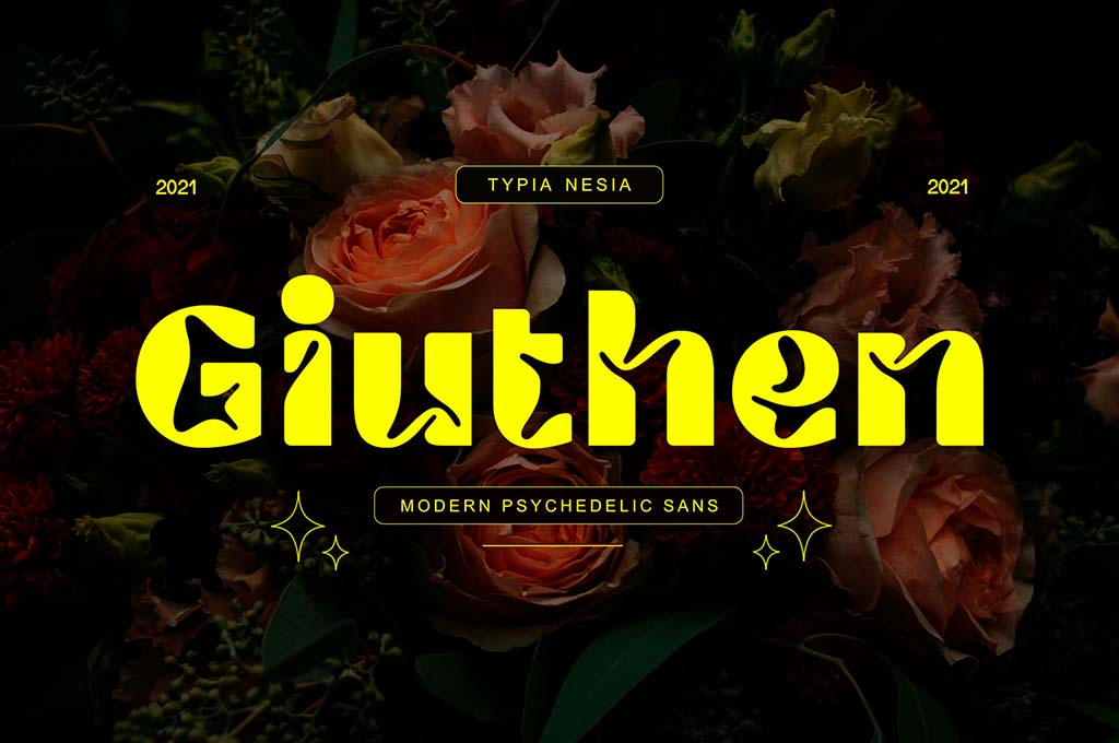 Giuthen — Modern Psychedelic Sans Serif