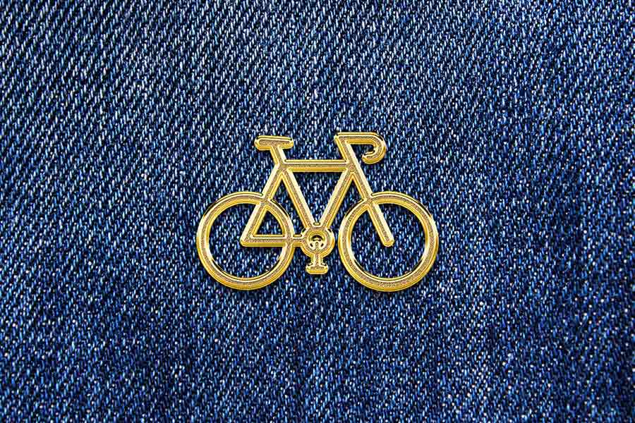 Gold Enamel Pin Mockup