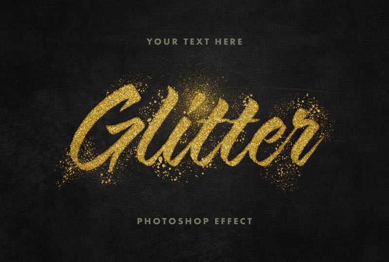 Golden Glitter Text Effect
