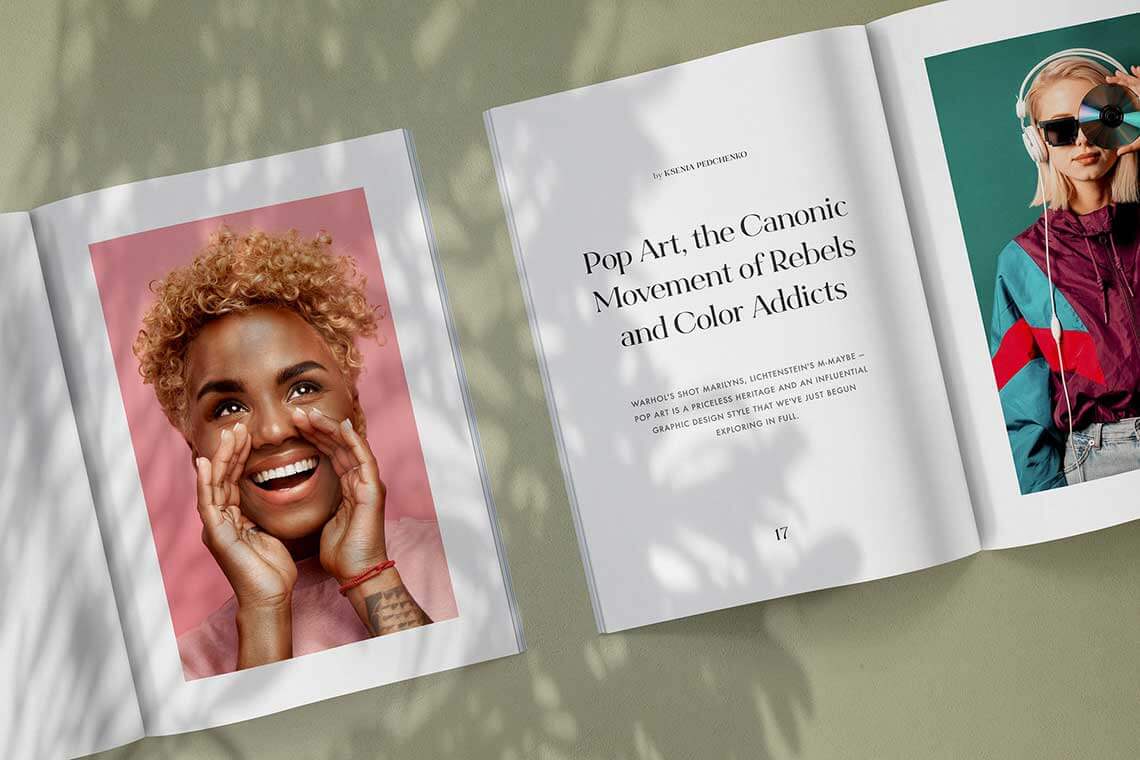 Open Magazine Mockup PSD