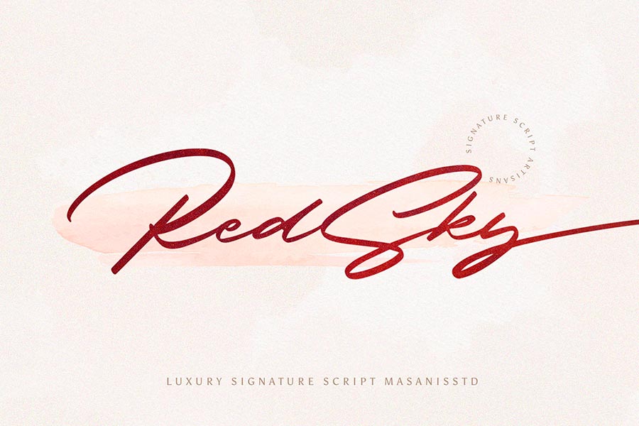RedSky Signature Free Font