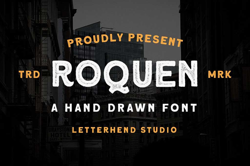 Roquen Hand Drawn Typeface