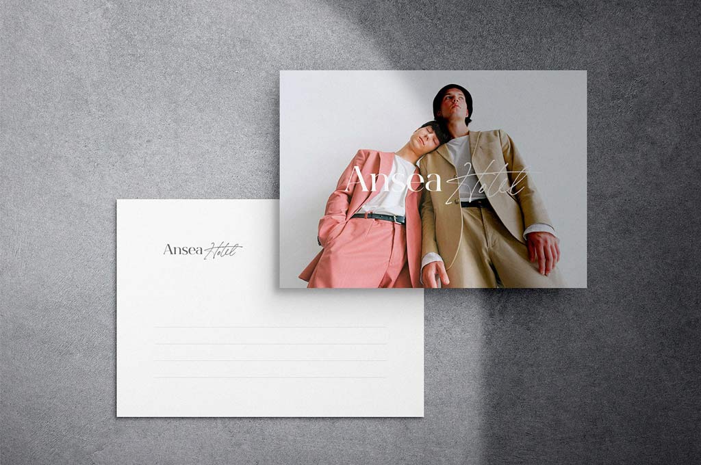 Souvenir Postcard Mockup Scene